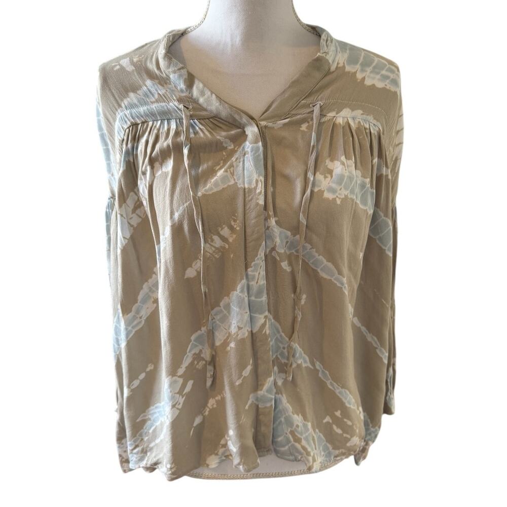 Young Fabulous & Broke YFB Tie Dye Swing Top Beige Baby Blue S